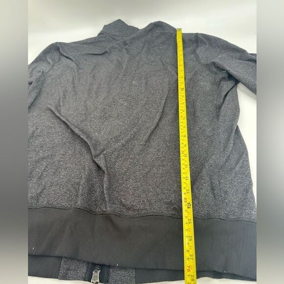 Lululemon Mens Post Gravity Jacket Heathered Black Thumbholes Athletic Size XL? - Picture 12 of 13
